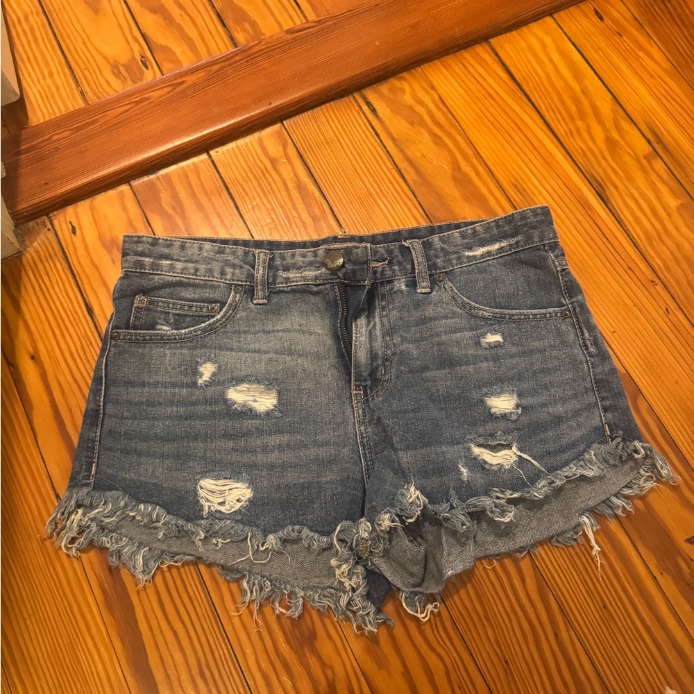 Free People Distressed Denim Women Shorts